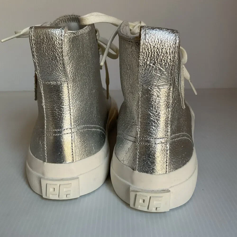 PF Flyers Silver Metallic All American Hi Women’s Size 7 / Men’s 5.5
